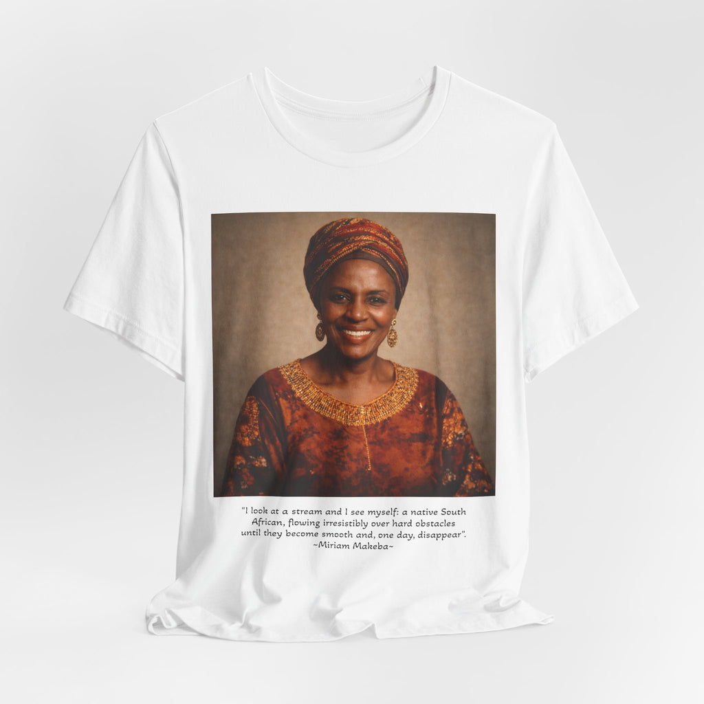 Portrait Quote T‑Shirt — Inspiring African Woman Photo Tee with Motivational Quote