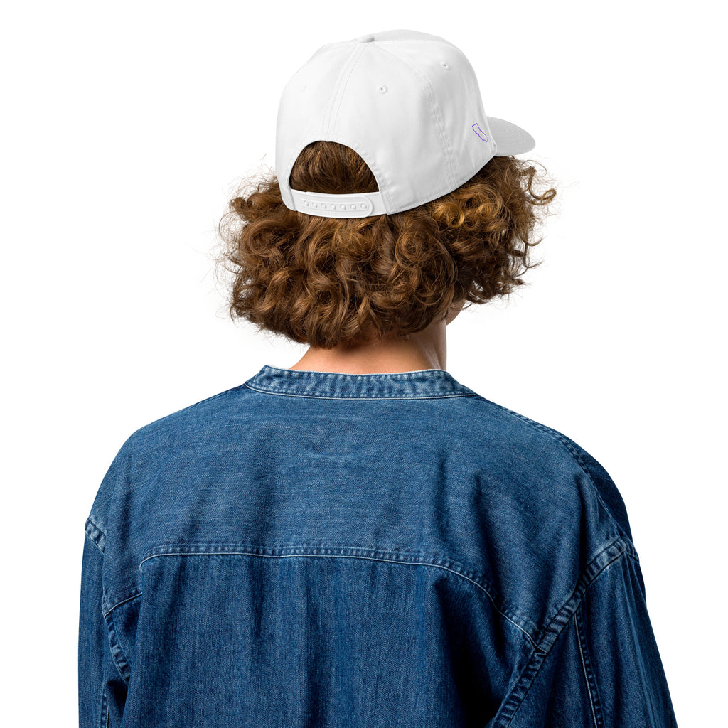White & Royal Purple Wazsy + LA Baseball Hat
