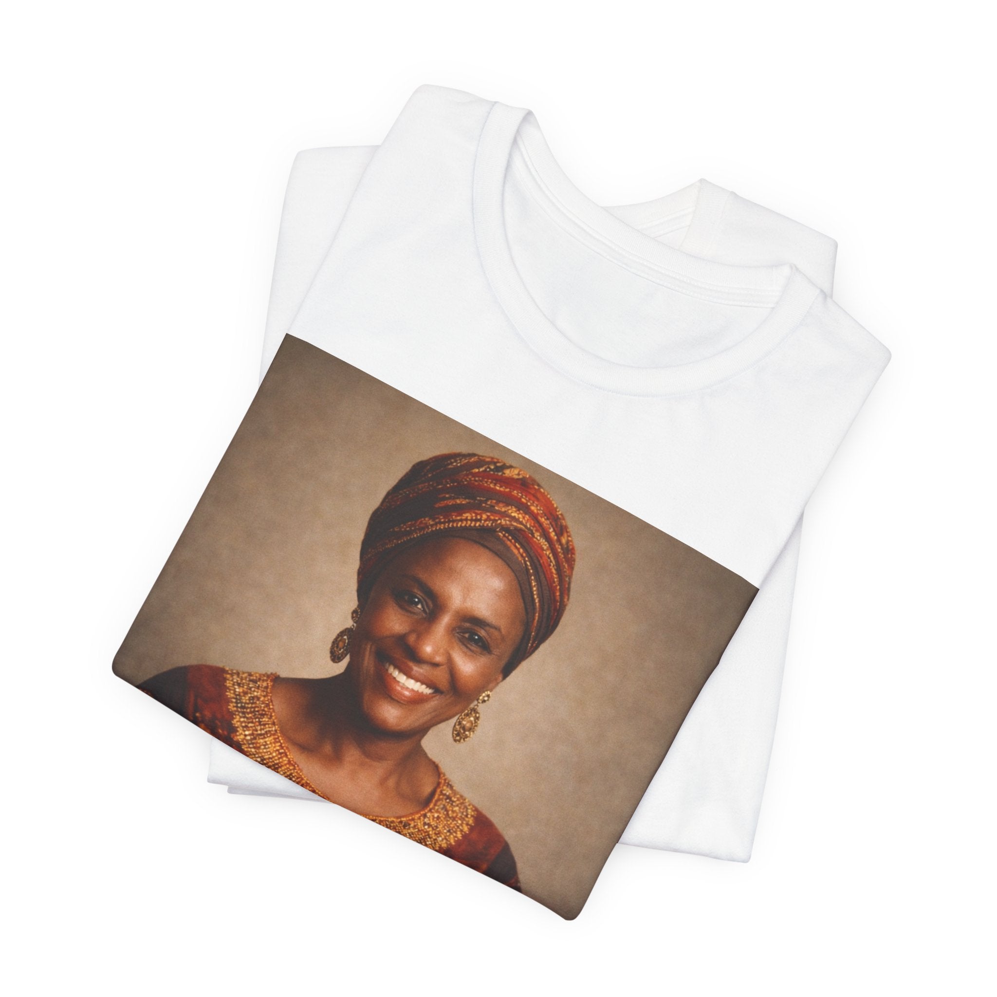 Portrait Quote T‑Shirt — Inspiring African Woman Photo Tee with Motivational Quote