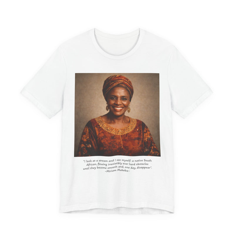 Portrait Quote T‑Shirt — Inspiring African Woman Photo Tee with Motivational Quote