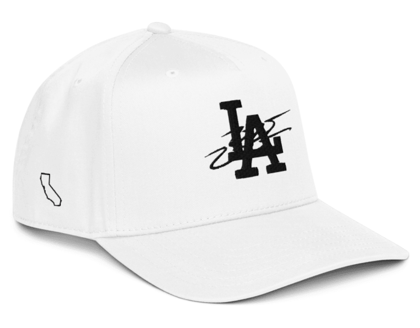 White & Black Wazsy + LA Baseball Hat