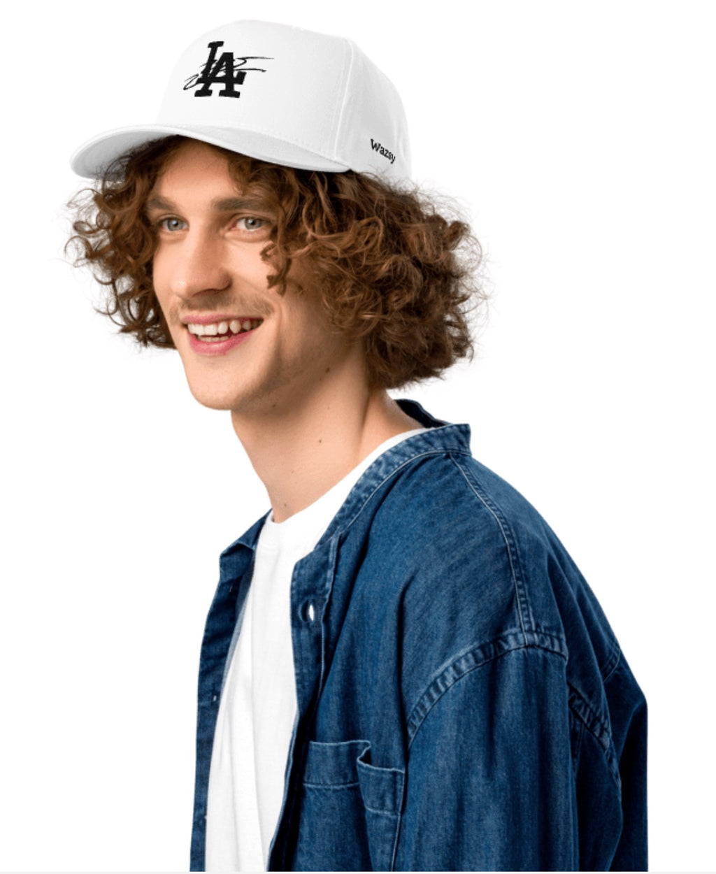 White & Black Wazsy + LA Baseball Hat