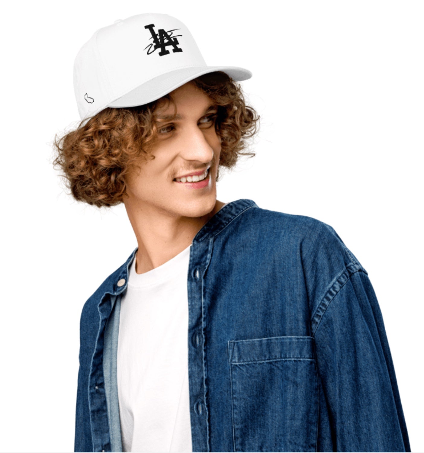White & Black Wazsy + LA Baseball Hat